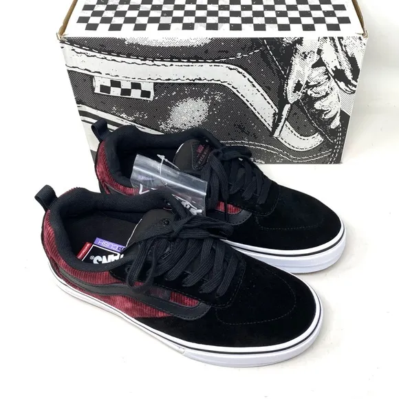 VANS Kyle Walker Corduroy Shoes Black Suede Low Top Women's Sneakers VN0A5JIEX4C