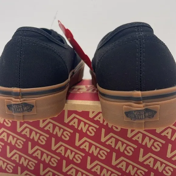 Vans Men's Black Canvas Sneakers AuthenticBlack/RubberVN000TSVBXH