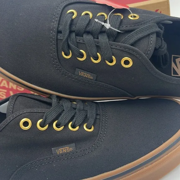 Vans Men's Black Canvas Sneakers AuthenticBlack/RubberVN000TSVBXH