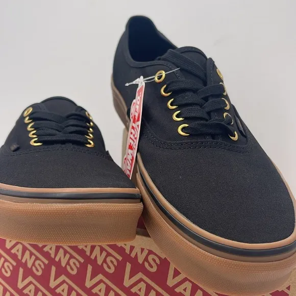 Vans Men's Black Canvas Sneakers AuthenticBlack/RubberVN000TSVBXH