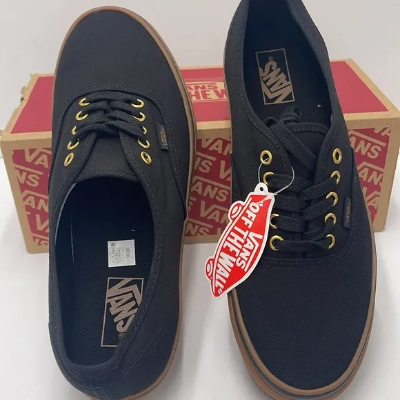 Vans Men's Black Canvas Sneakers AuthenticBlack/RubberVN000TSVBXH