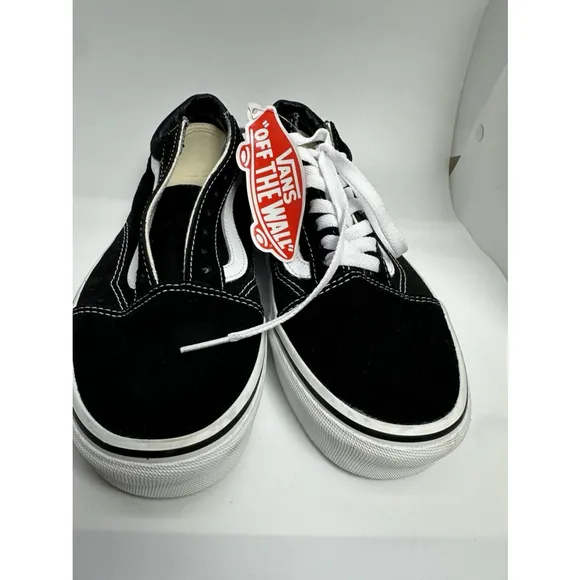Vans Mens Off The Wall Shoes All Black 721356 Lace Up Low Top - Size 7 - EUC NWT