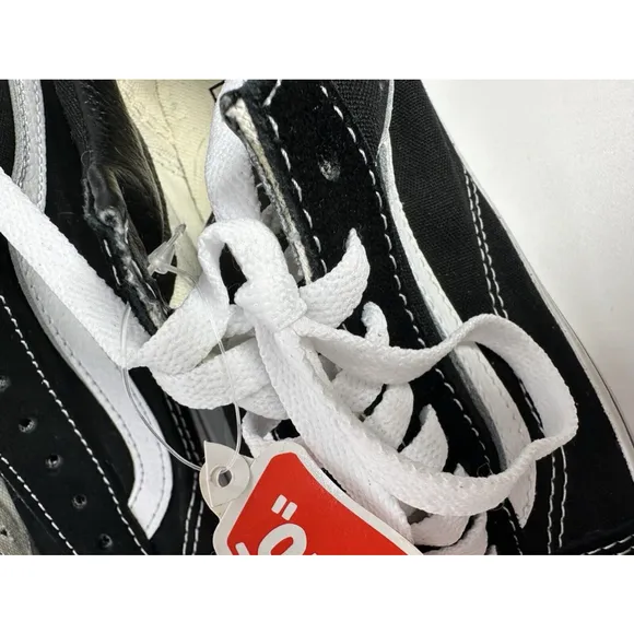 Vans Mens Off The Wall Shoes All Black 721356 Lace Up Low Top - Size 7 - EUC NWT
