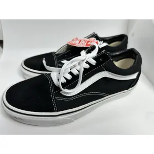 Vans Mens Off The Wall Shoes All Black 721356 Lace Up Low Top - Size 7 - EUC NWT