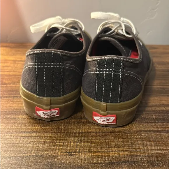 Vans Men's Skate Authentic Black Raven Gum Bottom Suede Canvas classic shoes
