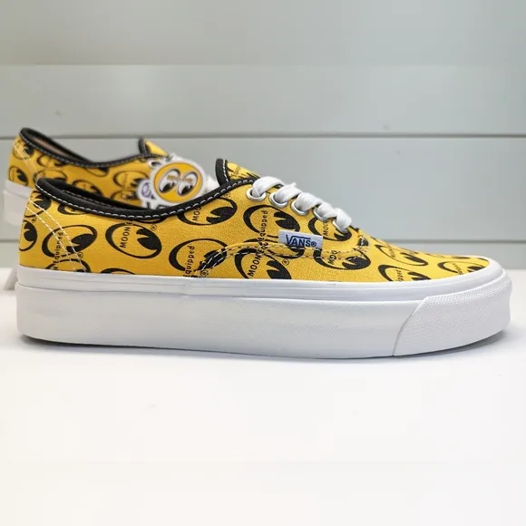 Vans Mooneyes Authentic 44D Anaheim Factory Yellow Black Canvas Casual Sneakers