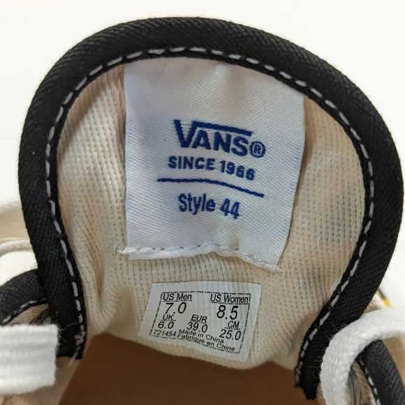 Vans Mooneyes Authentic 44D Anaheim Factory Yellow Black Canvas Casual Sneakers