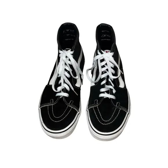 VANS Off the Wall Men's 7.5 Women's 9 Sk8 Hi Skateboarding Sneakers Black Suede