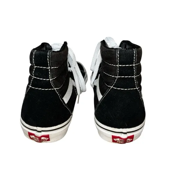 VANS Off the Wall Men's 7.5 Women's 9 Sk8 Hi Skateboarding Sneakers Black Suede