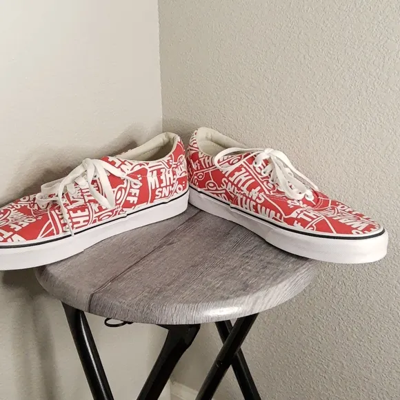 Vans Off The Wall Red Canvas Sneakers
