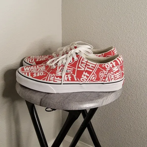 Vans Off The Wall Red Canvas Sneakers
