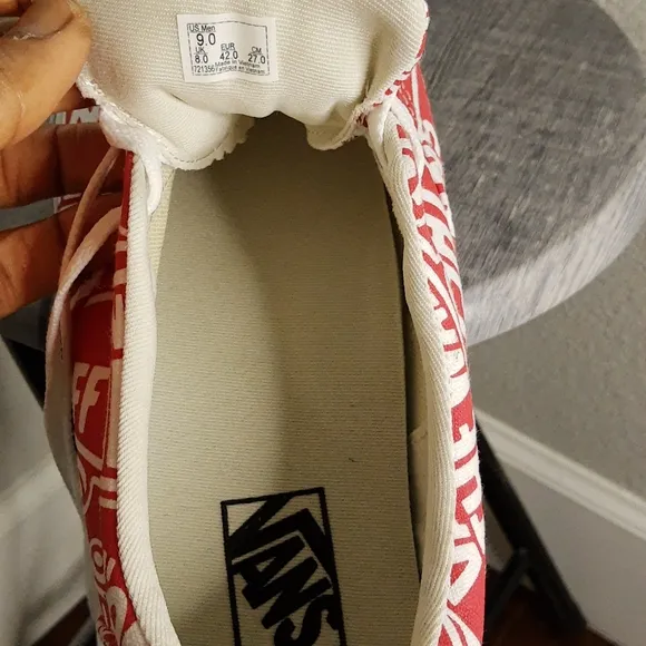 Vans Off The Wall Red Canvas Sneakers