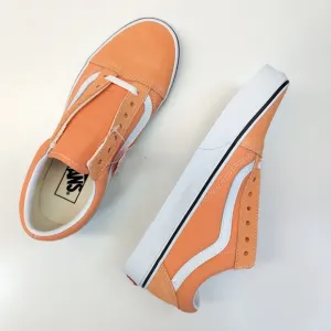 Vans Old Skool Cadmium Orange White Apricot Suede Canvas Skateboard Sneakers 6