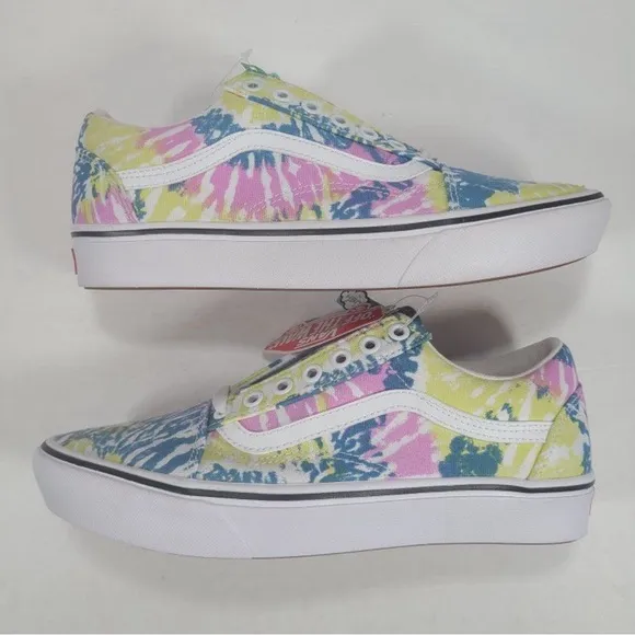 Vans Old Skool Comfycush Tie Dye Sneakers Women Size 9.5 Men Size 8
