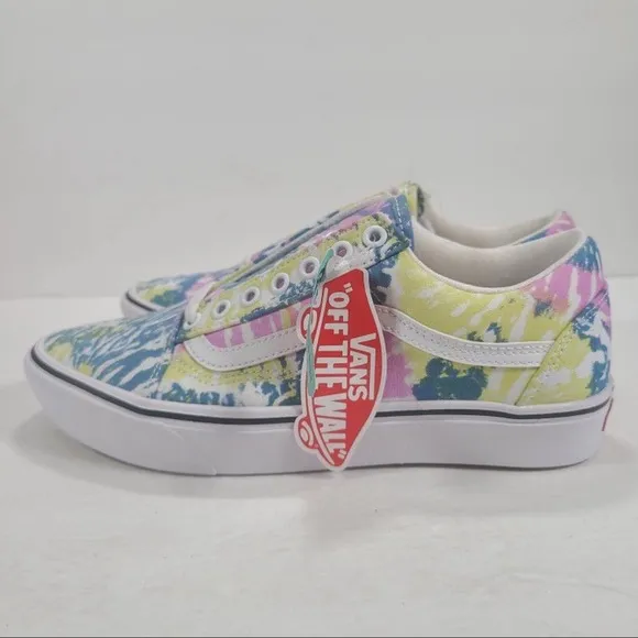 Vans Old Skool Comfycush Tie Dye Sneakers Women Size 9.5 Men Size 8