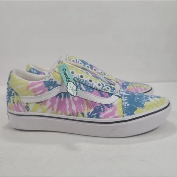 Vans Old Skool Comfycush Tie Dye Sneakers Women Size 9.5 Men Size 8