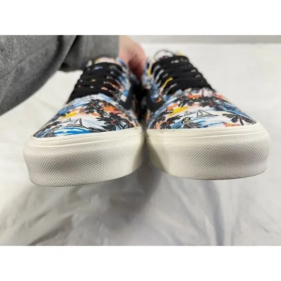 Vans Old Skool Custom Aloha Print Canvas Sneakers Women's Size 8