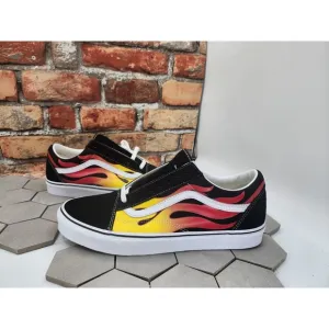 VANS Old Skool Flame Sneakers Low Top Suede Canvas Men's Size 12 VN0A38G1PHN