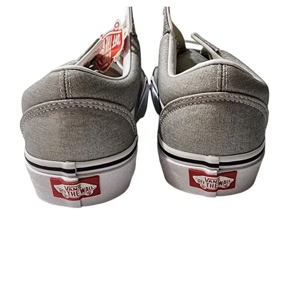 Vans Old Skool Glitter Grey Silver &amp; Canvas 6.0M/7.5W