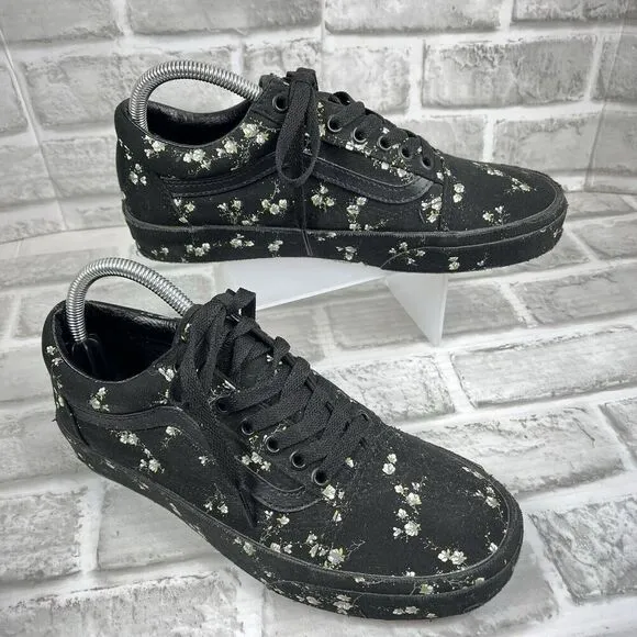 Vans Old Skool Midnight Floral Canvas Women's Size 8.5 Skate Sneakers
