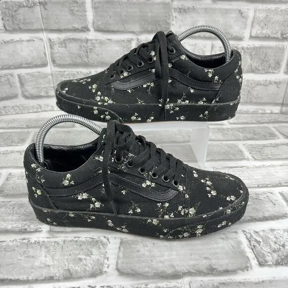 Vans Old Skool Midnight Floral Canvas Women's Size 8.5 Skate Sneakers