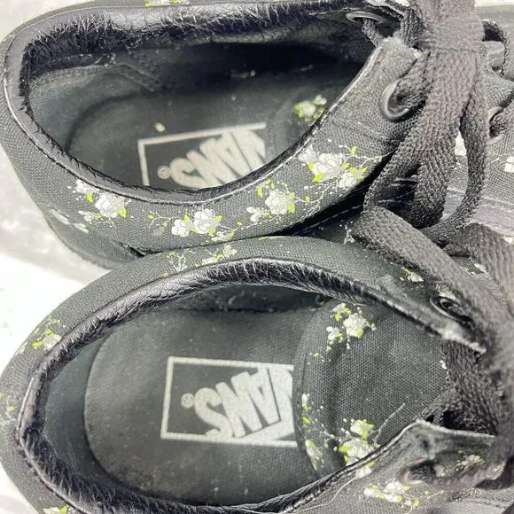 Vans Old Skool Midnight Floral Canvas Women's Size 8.5 Skate Sneakers