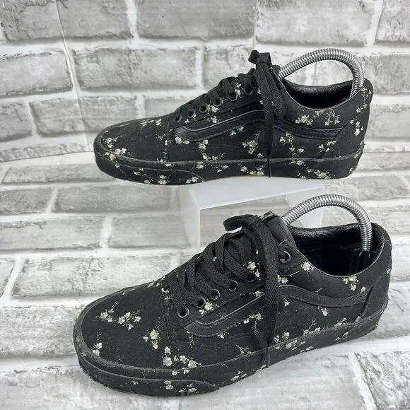 Vans Old Skool Midnight Floral Canvas Women's Size 8.5 Skate Sneakers