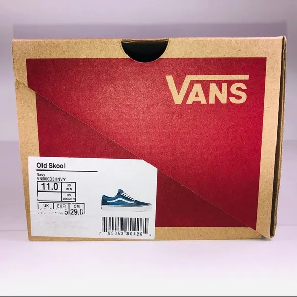 VANS Old Skool Navy Blue White Skateboard Sneakers