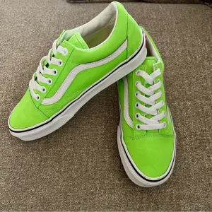 Vans Old Skool Neon Green Gecko Canvas Sneakers