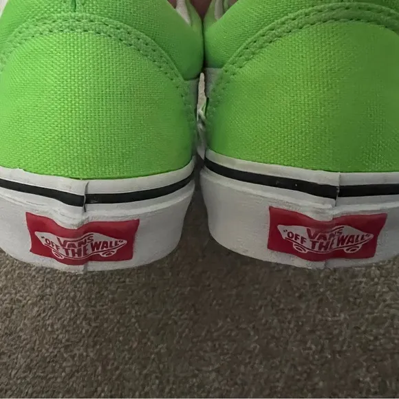 Vans Old Skool Neon Green Gecko Canvas Sneakers