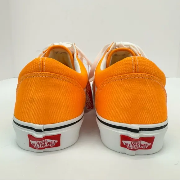 Vans Old Skool size 9.5M/11W Neon Orange Canvas Lace Up Sneakers