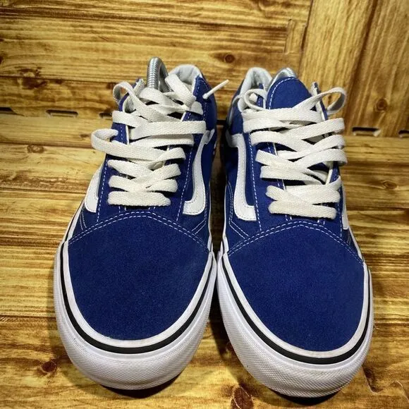 VANS Old Skool Sneakers Navy Blue Canvas Suede Sneakers Men's Size 9,5/ W 10