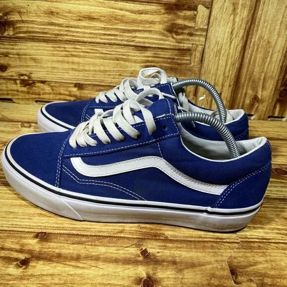 VANS Old Skool Sneakers Navy Blue Canvas Suede Sneakers Men's Size 9,5/ W 10