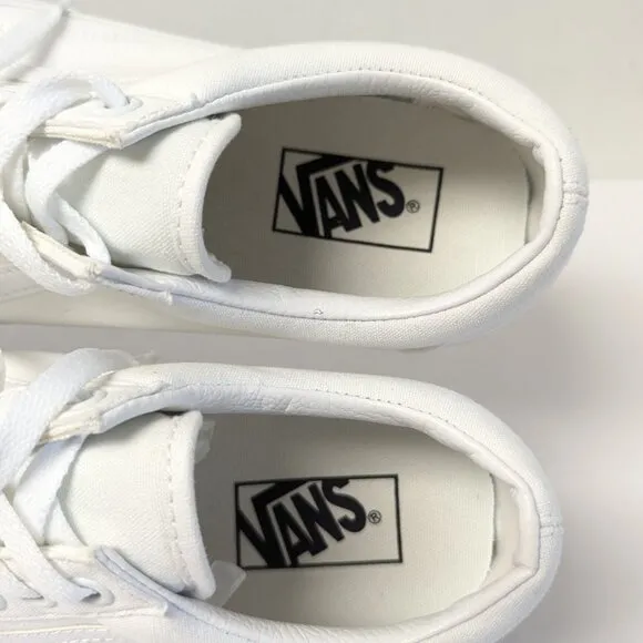 Vans Old Skool Sneakers, White Canvas, Women's 10 M