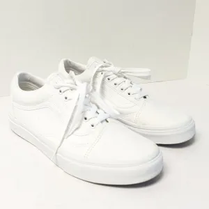 Vans Old Skool Sneakers, White Canvas, Women's 10 M