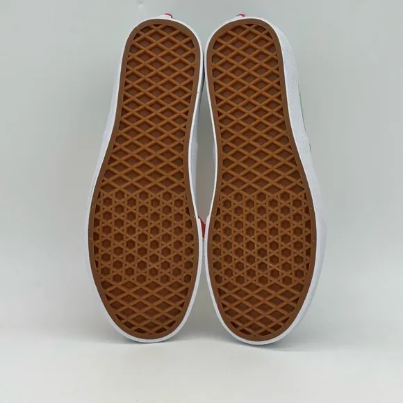 Vans Orange and Green Artistic Sneakers