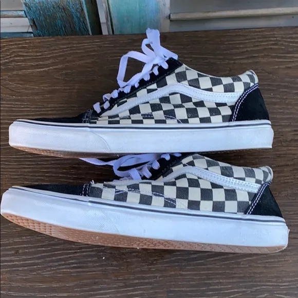 Vans primary check old skool sneakers black white