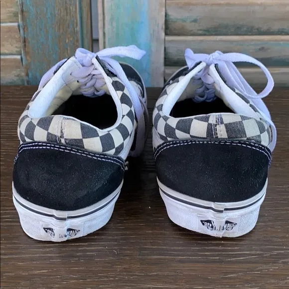 Vans primary check old skool sneakers black white