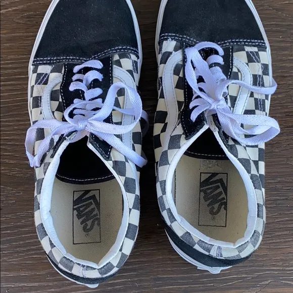 Vans primary check old skool sneakers black white
