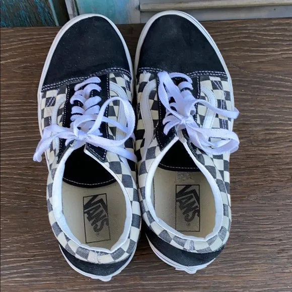 Vans primary check old skool sneakers black white