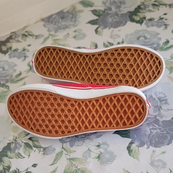 Vans Red Canvas Sneakers Size 3.5