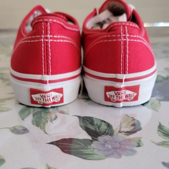 Vans Red Canvas Sneakers Size 3.5