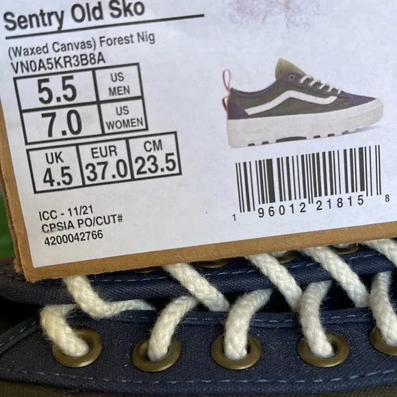 Vans Sentry Old Skool Waxed Canvas Forest Night WMNS sneakers
