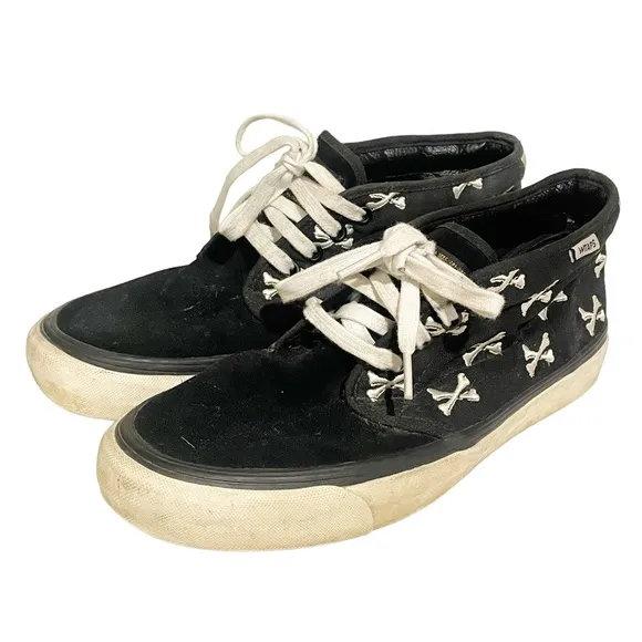 Vans Size 9.5 WTAPS X OG Black Chukka Boot LX 'Bones Mid Top Sneakers
