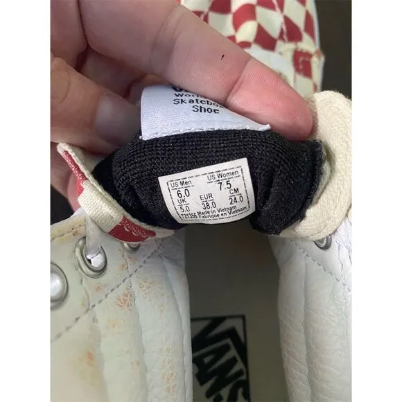 Vans Sk8-Hi Checkerboard Multi Color Men's Sneakers Size 6 Casual Skate Shoes