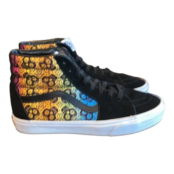 Vans SK8-Hi Dia De Los Muertos Day of Dead Sneakers Size Men’s 9.5 Women’s 11