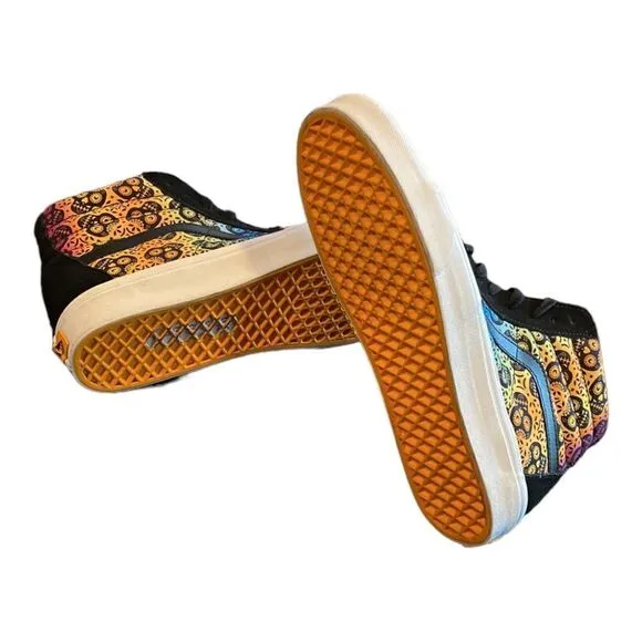 Vans SK8-Hi Dia De Los Muertos Day of Dead Sneakers Size Men’s 9.5 Women’s 11