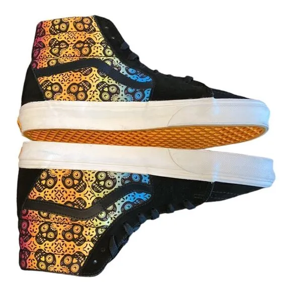 Vans SK8-Hi Dia De Los Muertos Day of Dead Sneakers Size Men’s 9.5 Women’s 11