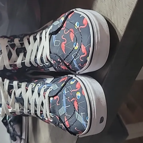 Vans Sk8-HI Flamingo Canvas High Top Sneakers Size 12M/11W RARE