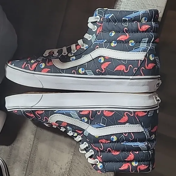 Vans Sk8-HI Flamingo Canvas High Top Sneakers Size 12M/11W RARE